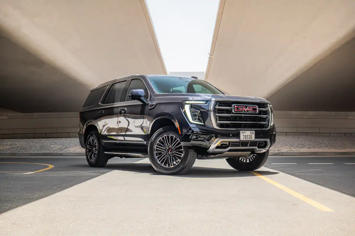 Rent GMC Yukon Elevation in Dubai - Black color with 355 HP
